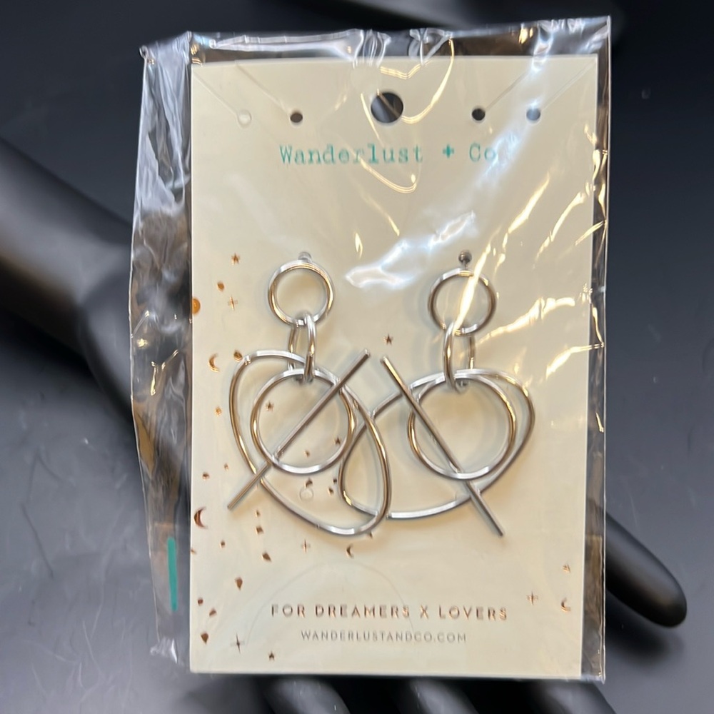 Earrings - “Infusion” - silver tone